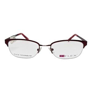 T-Flex 2101 Red Flex Titanium Eyeglass Frames 50-18-135 Lightweight
